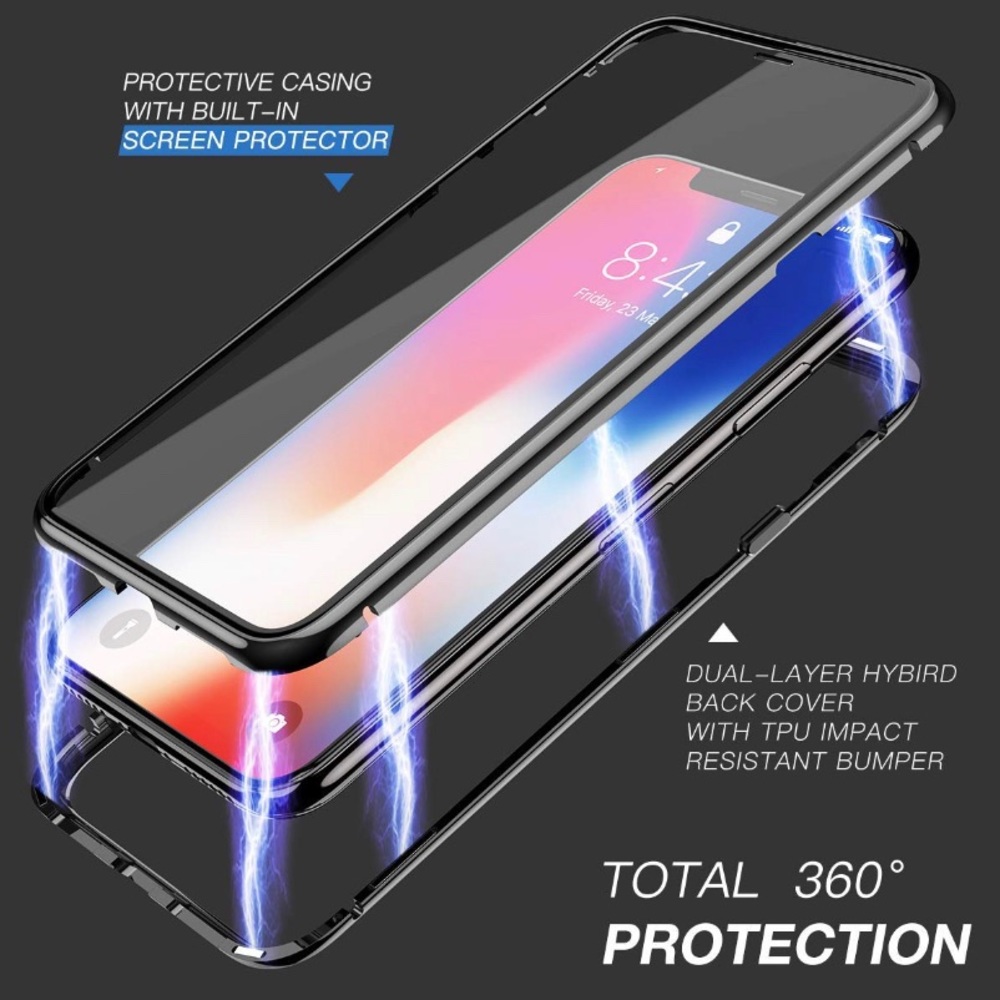 Tempered Glass Magnetic Absorption Case